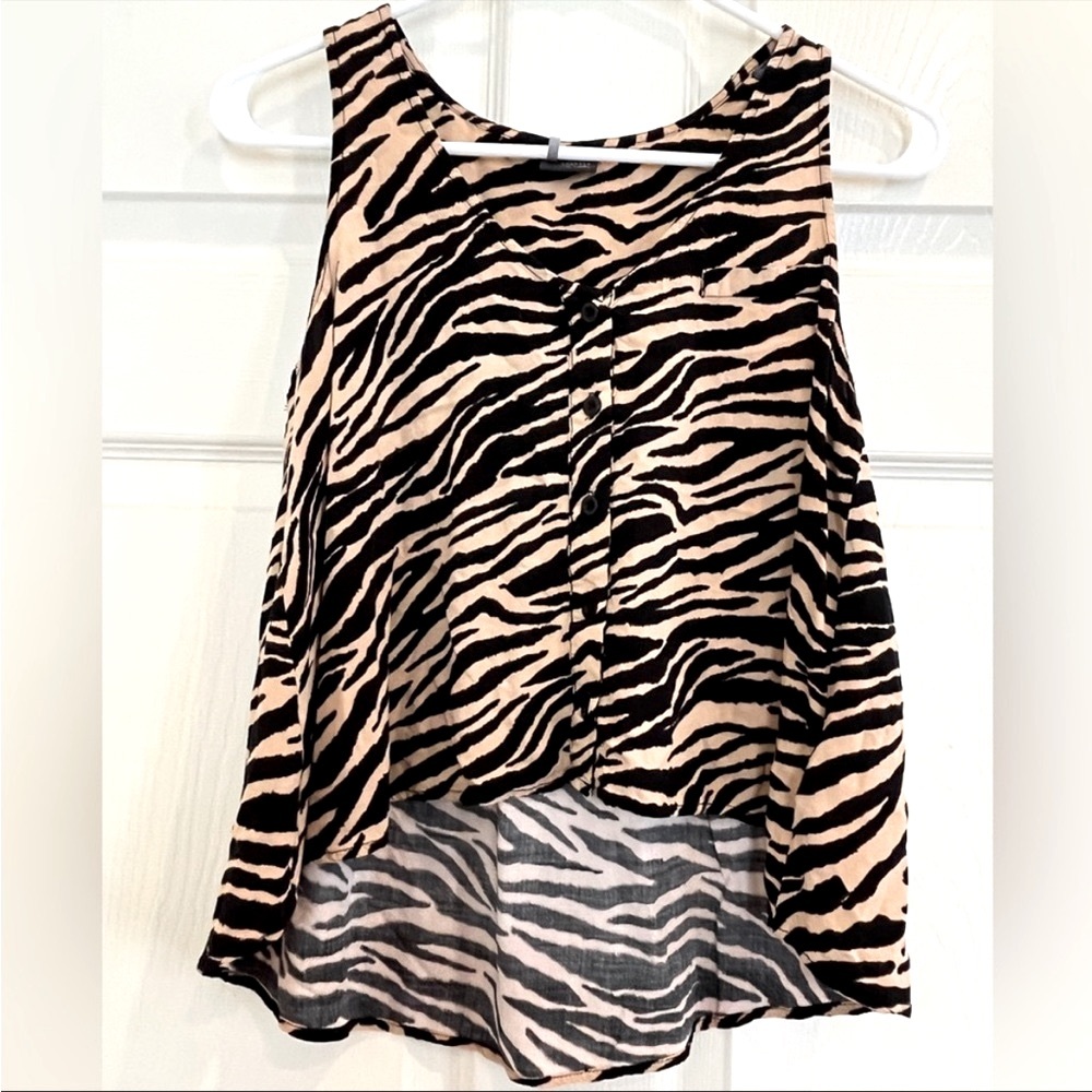 SPARKLE& FADE animal print top